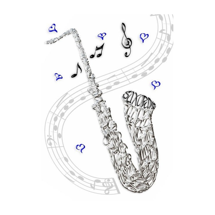 Saxophone Carte de célébration