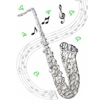 Saxophone Carte de célébration 2