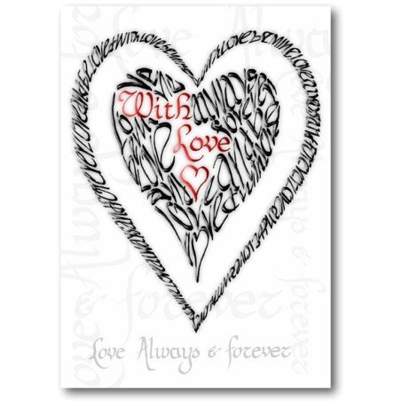 Valentine avec amour - rouge et noir