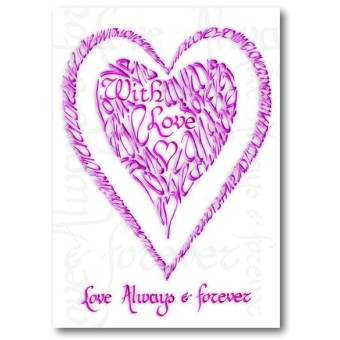 Valentine avec amour - rose