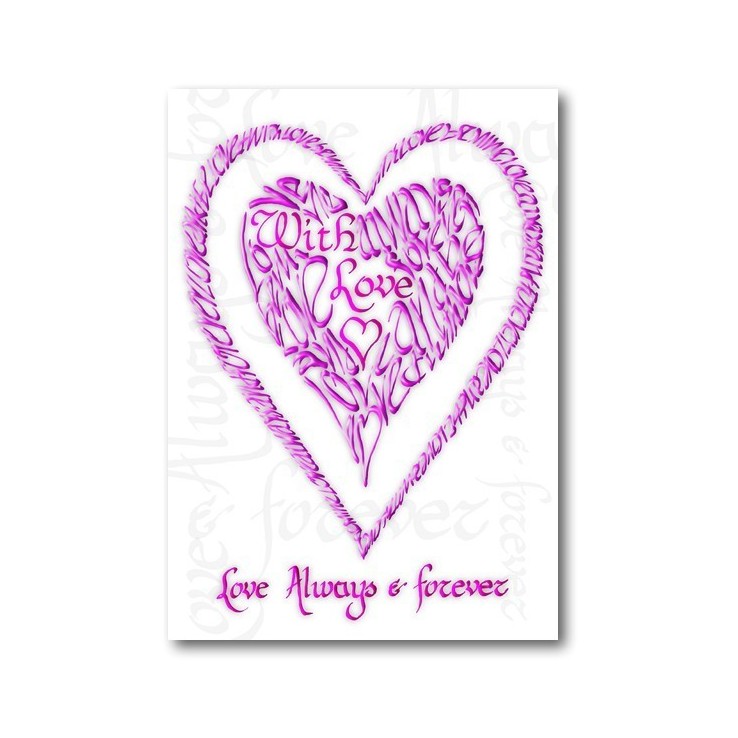 Valentine mit Liebe in rosa