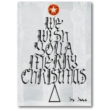 Árbol de los deseos - tarjeta de navidad