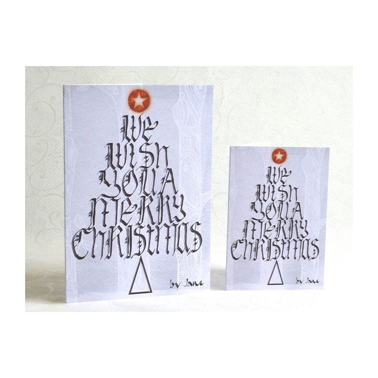 Árbol de los deseos - tarjeta de navidad