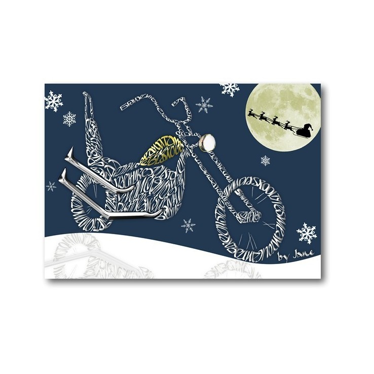 Motocicleta vieja escuela - Navidad