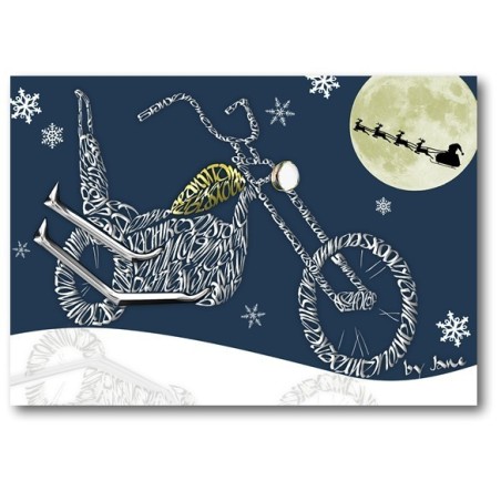 Old School Chopper Christmas Card
