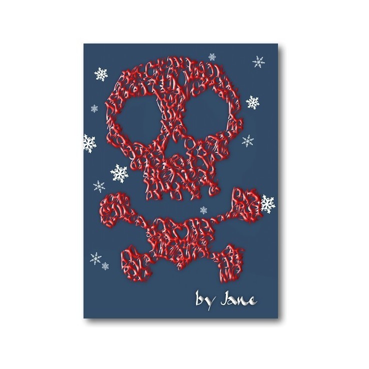 Piratskalle & korsben - Julkort