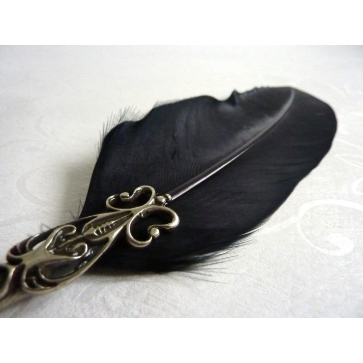 nærbillede af Bortoletti Sort Classic Quill Set82 med Bronze Fries