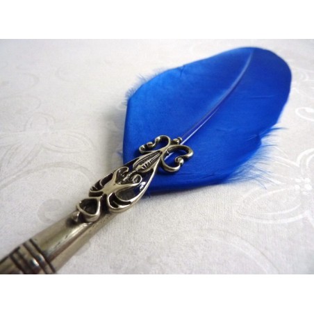 Nahaufnahme von Bortoletti Blue Classic Quill Set82 mit Bronze Friezes