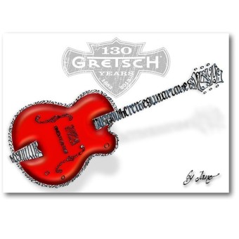 Carte de voeux Gretsch Guitare par Calligraphy Arts