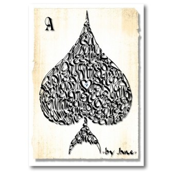 The Ace of Spades card by Calligraphy Arts