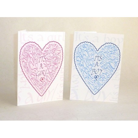 Calligraphy baby boy card designed by Jane