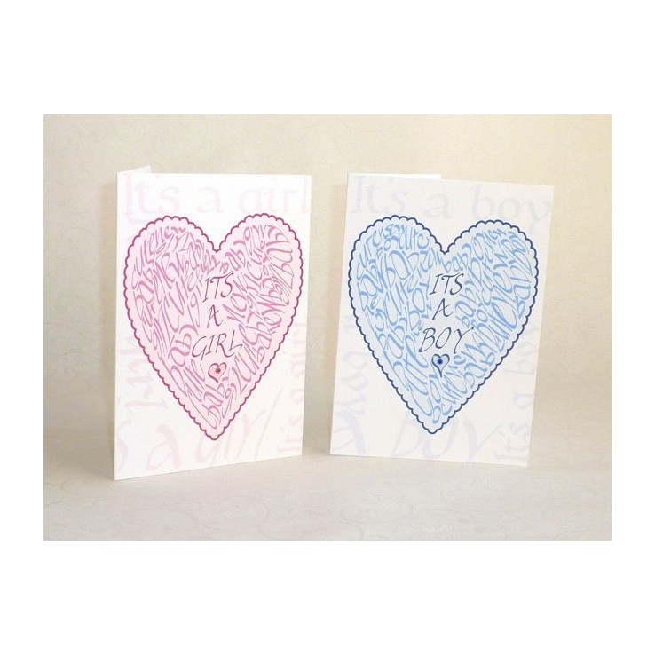 Calligraphy baby girl card designed by Jane