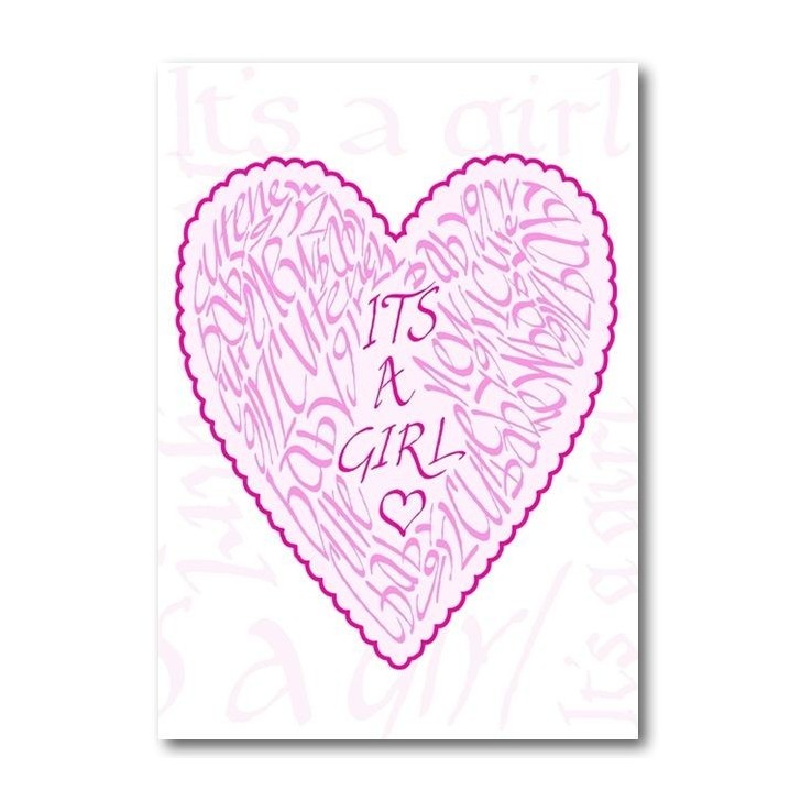 Nytt Baby Girl Card av Calligraphy Arts
