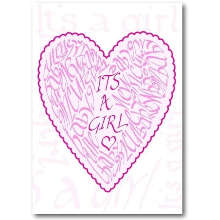 Nueva tarjeta de niña de bebé por Calligraphy Arts