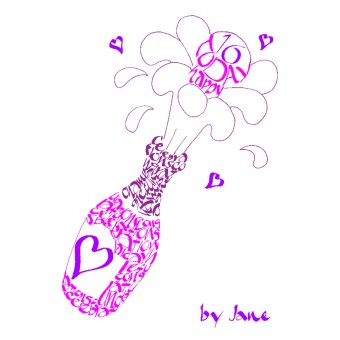 Calligraphy Arts Damen Champagner-Feiern-Karte 2