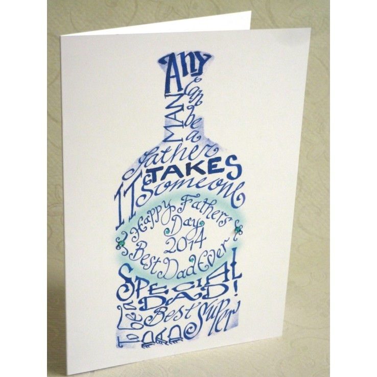 Best dad Father's Day card close-up