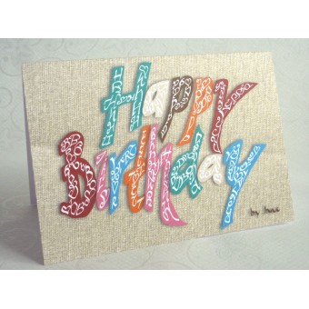 Buon compleanno cartolina classica di Calligraphy Arts 2