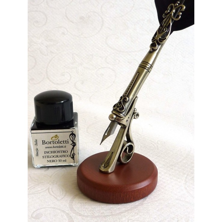 Federstift, fünf Spitzen und Stifthalter