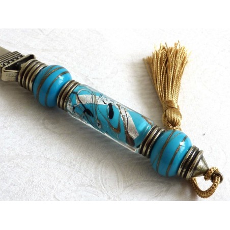 Coupe-papier en alpaga et verre