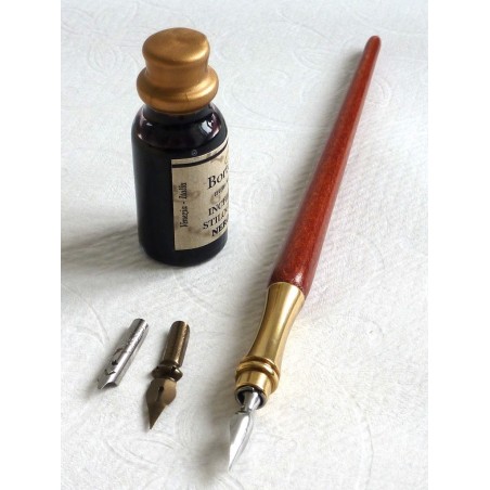 Bortoletti dip pen set with ink and antique nibs