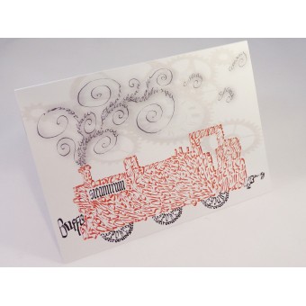 Steam Engine Greeting Card 2