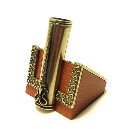 Portapenne in legno e alpaca