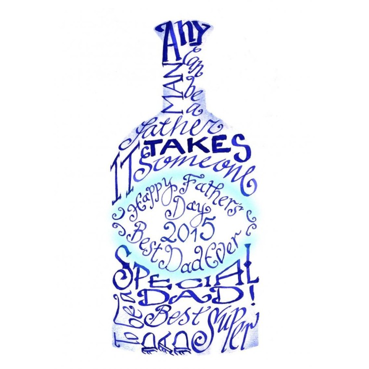 La mejor tarjeta del día del padre de papá por Calligraphy Arts