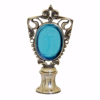 Aquamarine Tre Graces Murano Glass Wax Seal By Bortoletti