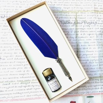 Bortoletti Ca 'd'oro rode veer quill pen en inkt set 2