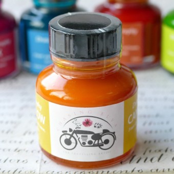 Chasing Elva Canary Yellow Acrylic Calligraphy Ink 30 ml fles 2