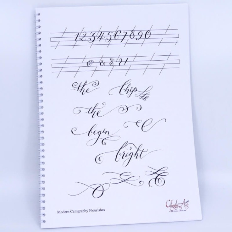 Modernt kalligrafi-broschyr