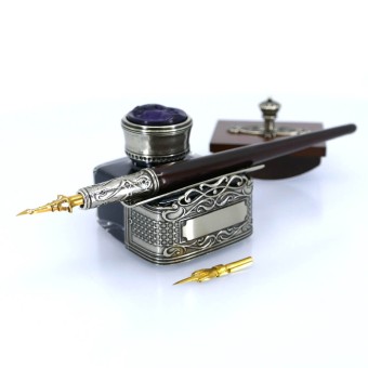 Ensemble de bureau de calligraphie en bois - Corner 2