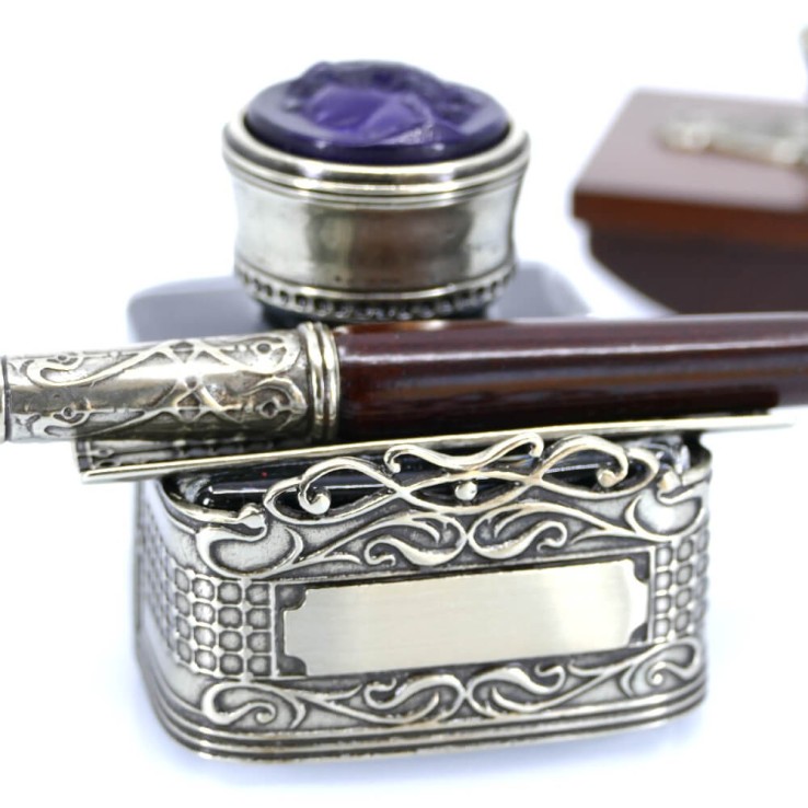 Wooden calligraphy desk set - Corner