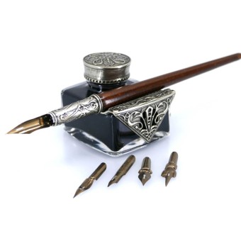 Ensemble de bureau de calligraphie en bois - Tiziano 2