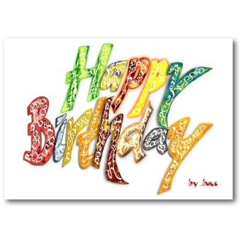 Glædelig fødselsdag General Light Card by Calligraphy Arts