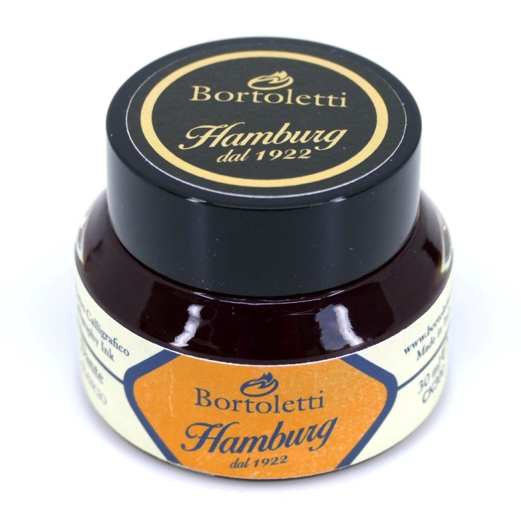Bortoletti Orange blæk brugt med Dip Pen og NIB