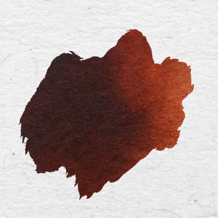 Caravaggio brown calligraphy ink colour swatch