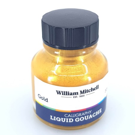 William Mitchell Liquid Gouache Gold Bottle 30ml