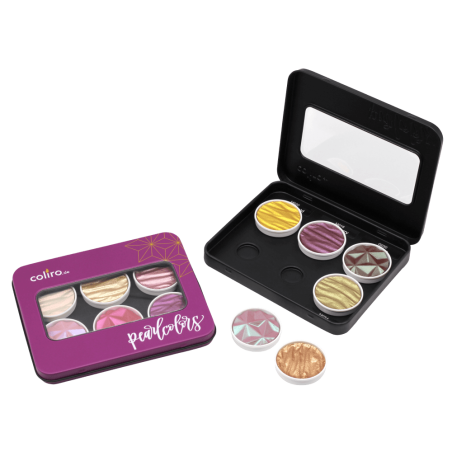 Boîte de palettes pourpres pour 6 Coliro Pearlcolors