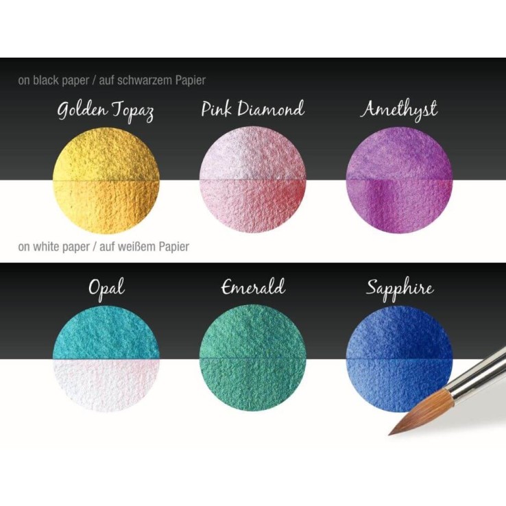Coliro "Bling" Tableau Swatch montrant les six couleurs