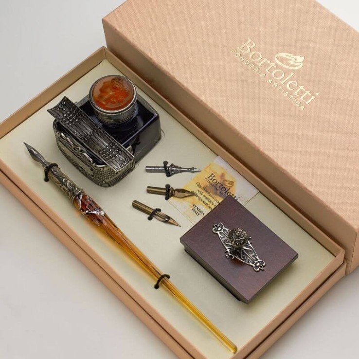 Amber Bortoletti Priuli Murano Glass Writing Set