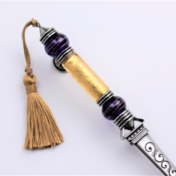 Luxury Venetian letter opener and magnifier set by Bortoletti