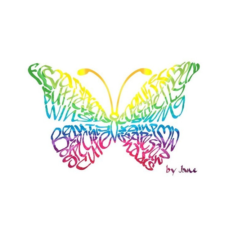 Rainbow Butterfly Card