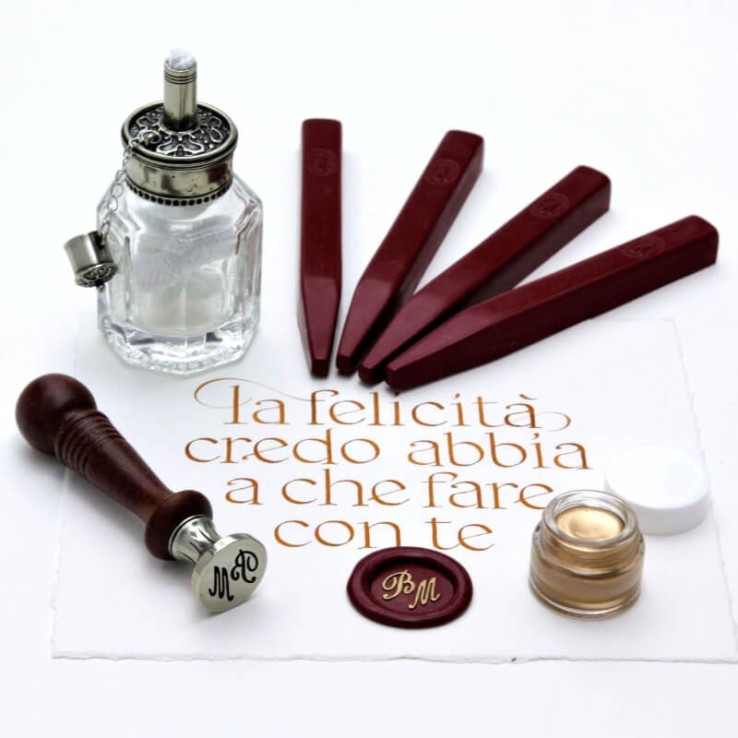 Bortoletti personalised wedding wax seal set selected by Calligraphy Arts Verenigd Koninkrijk