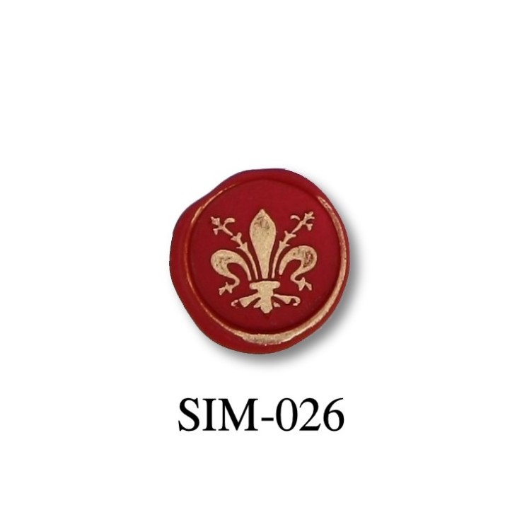 Bortoletti Lily 22 mm wax seal stamp