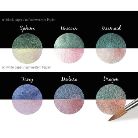 Coliro "Magical Creatures" SWATCH-diagram som visar alla sex färger