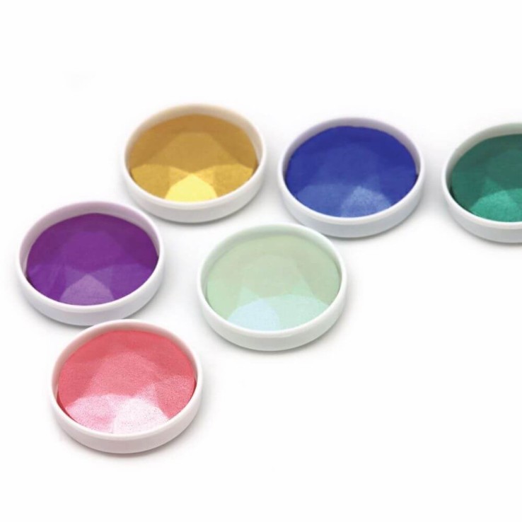 Coliro "Bling" Pearlcolor Set viser alle seks Pearlcolors ud af boksen