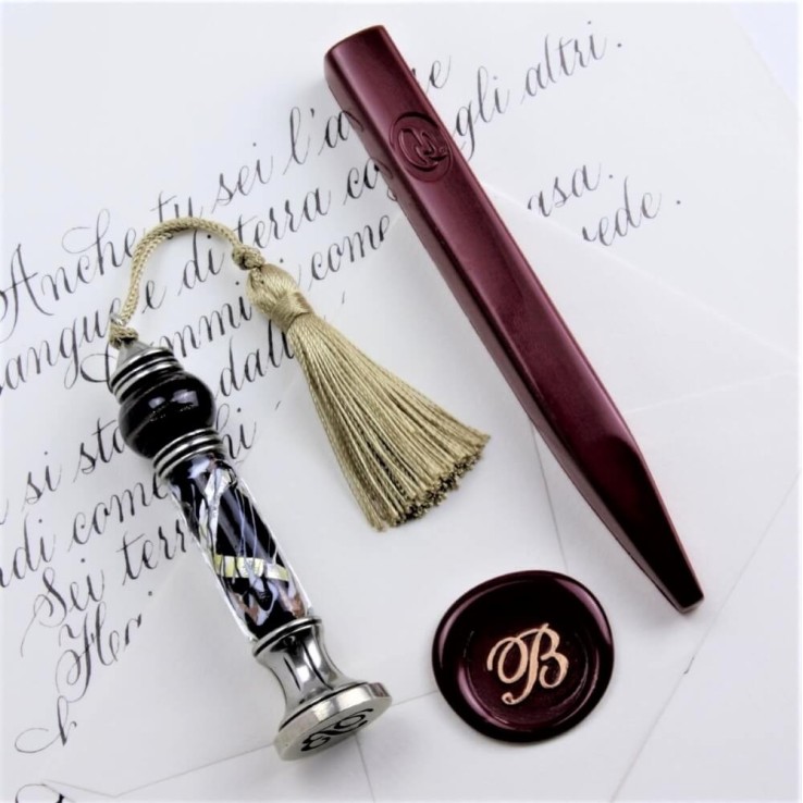 Glass Stamp and Wax Seal Set - Martini