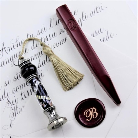 Venetian Martini glass wax seal for interchangeable 22 mm stamps