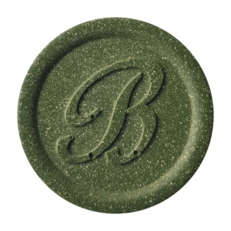 Luxury metallic green wax seal created with Bortoletti sealing wax